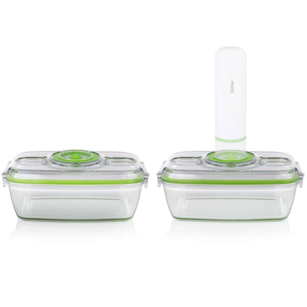 Princess Zestaw pojemnik&oacute;w na żywność, 2 szt., L, przezroczyste