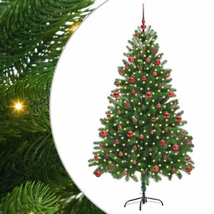 vidaXL Choinka z 300 diodami LED z podstawą Zielony 180 cm PE