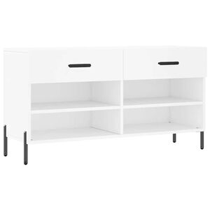 vidaXL Ławka z miejscem na buty, biała, 102x35x55 cm