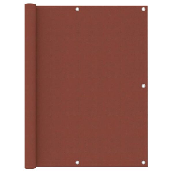 vidaXL Parawan balkonowy, terrakota, 120x300 cm, tkanina Oxford