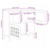 vidaXL Bufet z drzwiami Naturalny 80 x 33,5 x 75 cm Drewno z mango