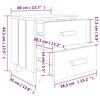 vidaXL Szafki nocne HAMAR, 2 szt., białe, 40x35x44,5 cm, lita sosna
