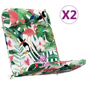 vidaXL Poduszki na krzesła Adirondack, 2 szt., wielokolorowe, Oxford
