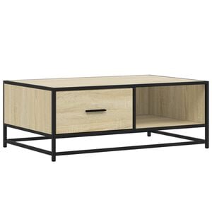 vidaXL Stolik kawowy, dąb sonoma, 90x57x35 cm, materiał drewnopochodny
