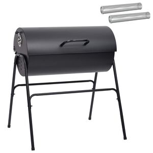 vidaXL Grill beczkowy z 2 rusztami do gotowania 3 szt. 80 x 73 x 90 cm
