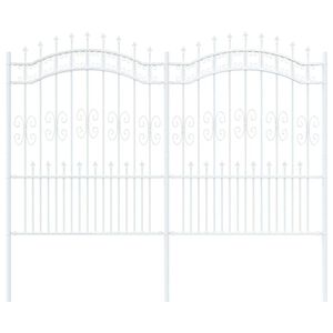 vidaXL Ogrodzenie Ogrodowe Biały 240 x 202,5 cm