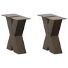 vidaXL Nogi do stolika kawowego w kształcie litery X 2 szt. Naturalna stal 30x(30-31) cm Stal