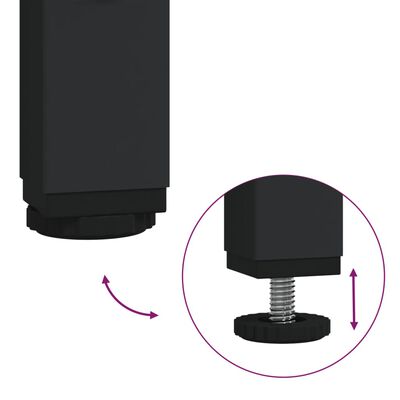 vidaXL Stolik konsolowy z półką, czarny, 100x29x75 cm