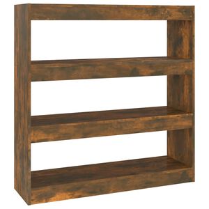 vidaXL Regał na książki/przegroda, przydymiony dąb, 100x30x103 cm