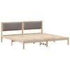 vidaXL Ramka ł&oacute;żka Ciemnoszary 200 x 200 cm Lite drewno sosnowe