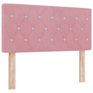 vidaXL Wezgłowie LED z paskami LED Z zagł&oacute;wkiem R&oacute;żowy 100 cm Aksamit