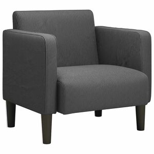 vidaXL Sofa Fotel z Podłokietnikami Ciemnoszary 54 cm Tkanina Corduroy