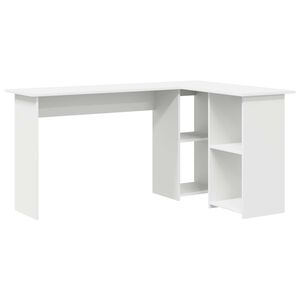 vidaXL Biurko Biały 142 x 102 x 73 cm Drewno inżynieryjne