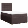 vidaXL Ł&oacute;żko kontynentalne z materacem, brązowe, tkanina, 120x200 cm