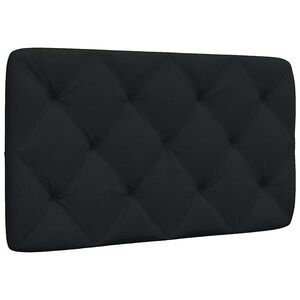 vidaXL Poduszka na wezgłowie, czarna, 90 cm, tkanina