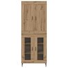 vidaXL Highboard 2 pcs Dąb rzemieślniczy Materiał drewnopochodny