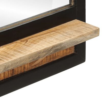 vidaXL Lustro z półką, 80x8x55 cm, szkło i lite drewno mango