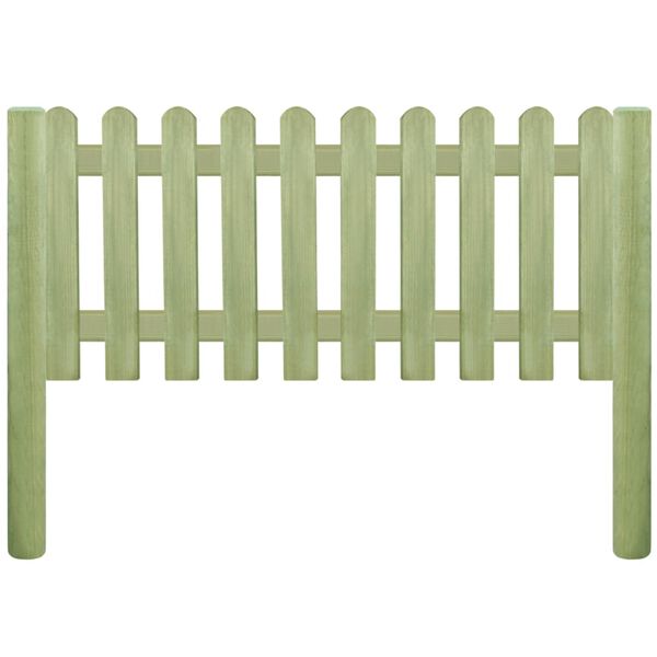 vidaXL Płot sztachetowy impregnowany sosnowy 5,1 m 80 cm 6/9 cm