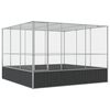 vidaXL Woliera, srebrna, 311x307x212 cm, stal
