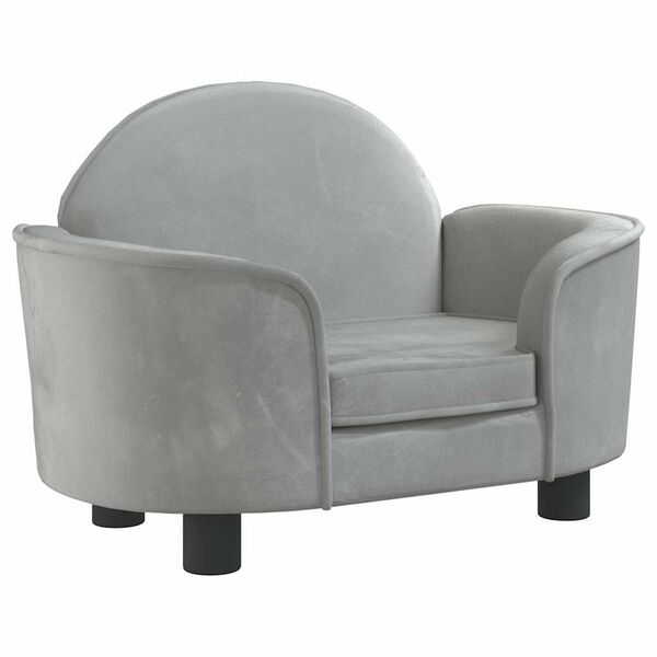 vidaXL Legowisko dla psa, jasnoszare, 66x40x45 cm, aksamitne