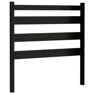 vidaXL Wezgłowie ł&oacute;żka, czarne, 106x4x100 cm, lite drewno sosnowe