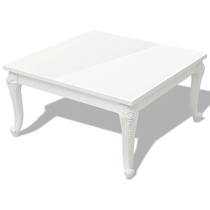 vidaXL Stolik do kawy, biały, wysoki połysk 80x80x42 cm