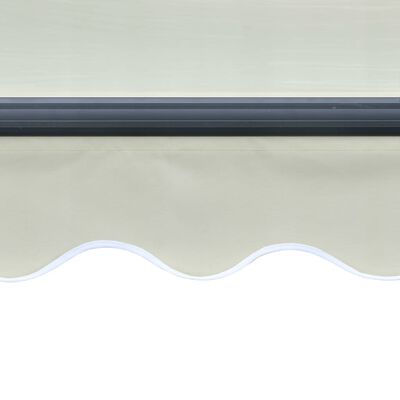 vidaXL Zwijana markiza, LED i czujnik wiatru, 600x300 cm, kremowa