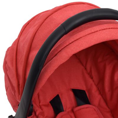 vidaXL Fotelik niemowlęcy do samochodu, czerwony, 42x65x57 cm