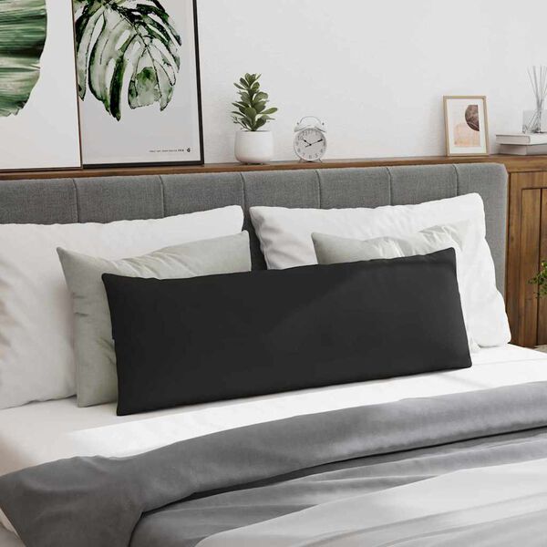 vidaXL Poduszki na sofę 2 pcs Czarny 120 x 40 cm tkanina