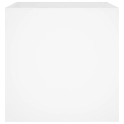 vidaXL Donica, biała, 40x40x40 cm, materiał drewnopochodny