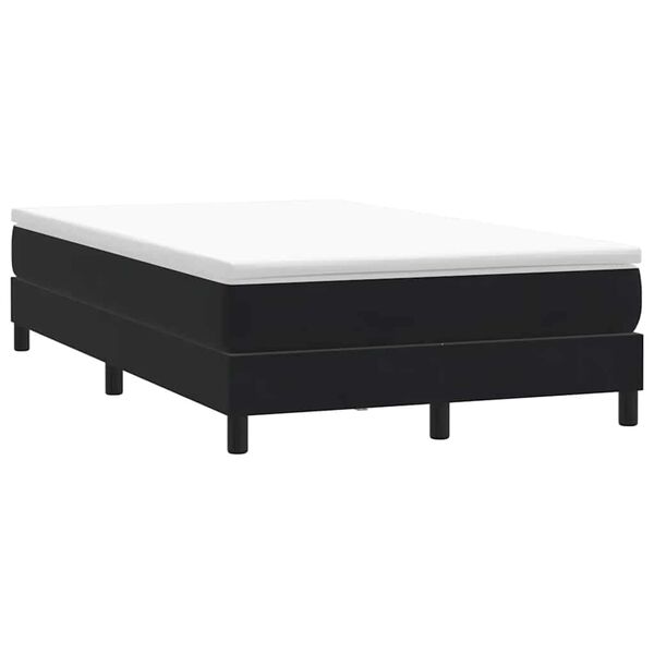 vidaXL Łóżko Box Spring bez materaca Czarne 120x210 cm Aksamit