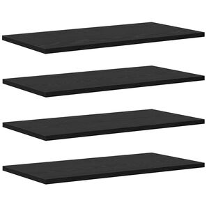vidaXL P&oacute;łka na książki 3 poziom&oacute;w 4 szt. 60 x 30 x 1,5 cm Czarny