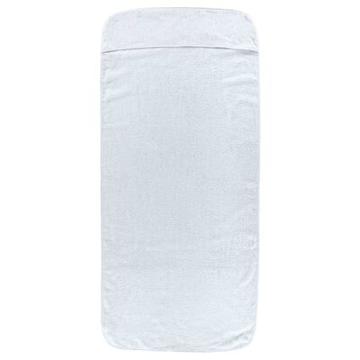 vidaXL Ręczniki plażowe, 2 szt., białe, 60x135 cm, tkanina, 400 g/m²