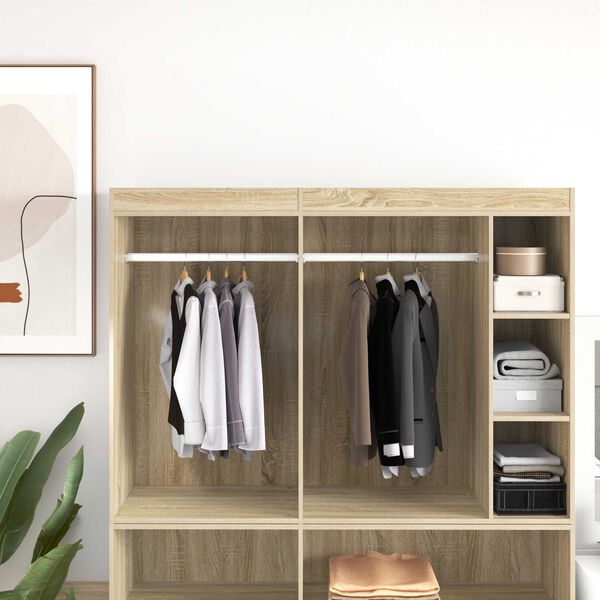 vidaXL Drążek do szafy 2 pcs Srebrny 764 x 15 x 29 mm Stop Aluminium