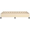 vidaXL Rama ł&oacute;żka bez materaca, kremowa, 120x190 cm, tkanina