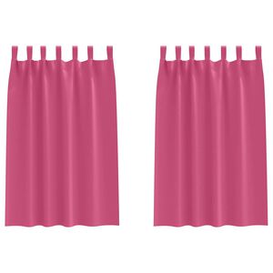 vidaXL Firany blackout z k&oacute;łkami 2 szt. Jasnor&oacute;żowy 175 x 140 cm