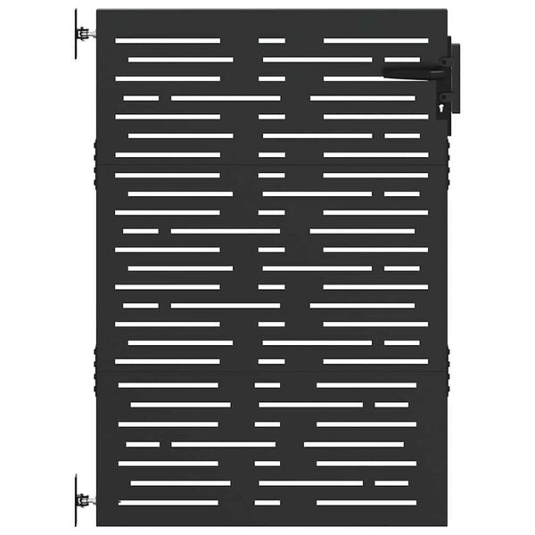 vidaXL Furtka ogrodowa, 85x150 cm, stal kortenowska, motyw prostokątów