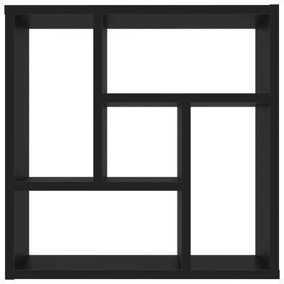 vidaXL Półka ścienna, czarna, 45,1x16x45,1 cm, płyta wiórowa