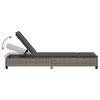 vidaXL Leżak z poduszkami Szary 55x200x25,5cm Polirattan