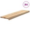 vidaXL Stopnie schodowe, 4 szt., surowe 100x30x2 cm lite drewno dębowe