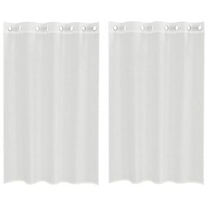 vidaXL Zasłony woalowe z przelotkami 2 szt. białe
