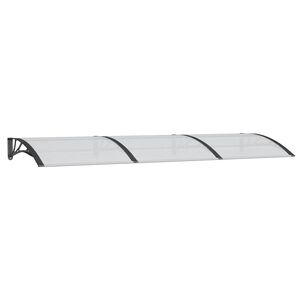 vidaXL Daszek nad drzwi, czarny, 300x100 cm, poliwęglan