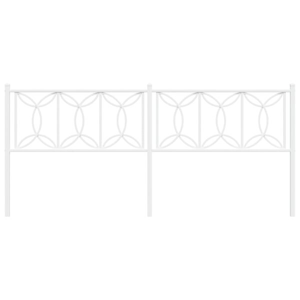 vidaXL Metalowe wezgłowie, białe, 193 cm