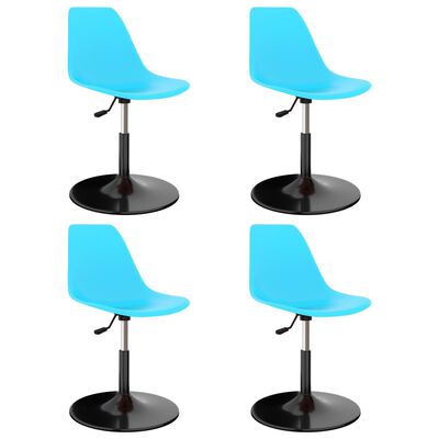 vidaXL Obrotowe krzesła stołowe, 4 szt., niebieskie, PP
