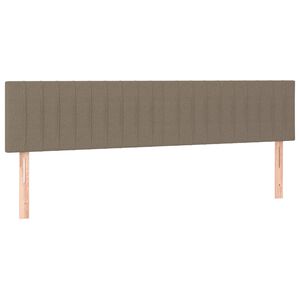 vidaXL Zagł&oacute;wki do ł&oacute;żka, 2 szt., taupe, 100x5x78/88 cm, tkanina