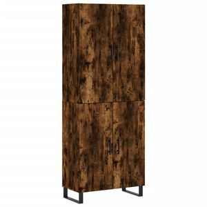 vidaXL Witrynka przydymiony dąb 69,5x34x180 cm materiał drewnopochodny