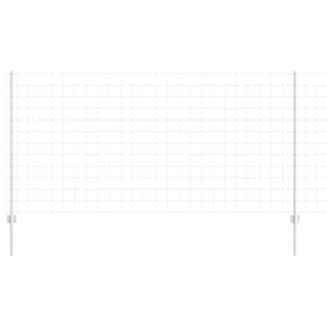 vidaXL Ogrodzenie Euro z słupkiem 25 x 1,2 m Stal ocynkowana srebrny