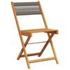 vidaXL Składane krzesła ogrodowe, 4 szt., szare, lite drewno akacjowe