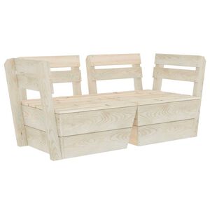 vidaXL Ogrodowa sofa 2-osobowa z palet, impregnowane drewno świerkowe