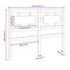vidaXL Wezgłowie łóżka, szare, 145,5x4x100 cm, lite drewno sosnowe